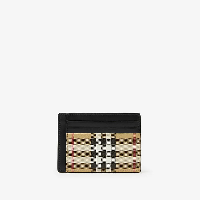 Check card holder with money clip