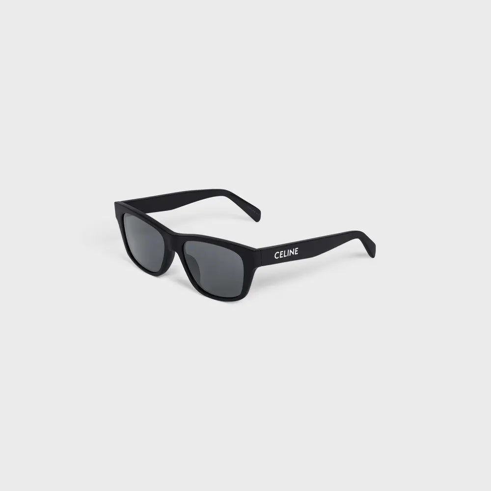 CL40249U Men's Rectangular Sunglasses, Shiny Black/Grey