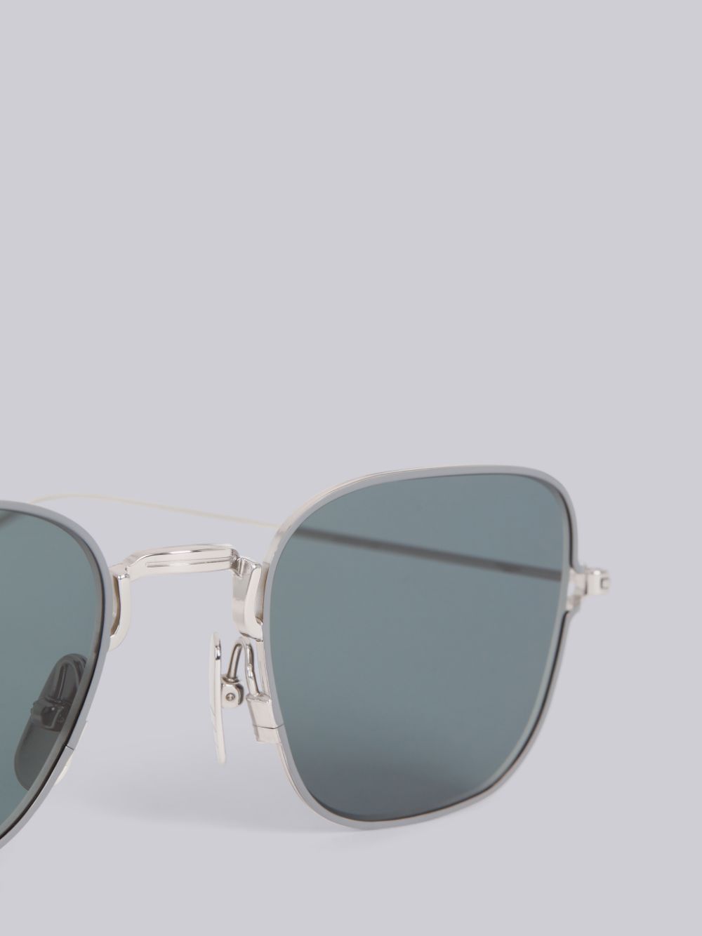 TB116 - SILVER THIN SQUARED SUNGLASSES