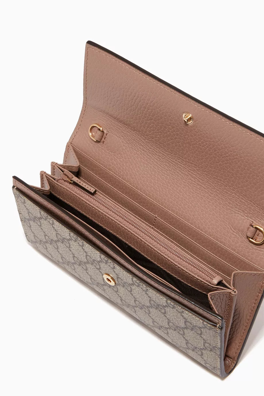 Sac Gucci GG Marmont Chain Wallet in Supreme Canvas