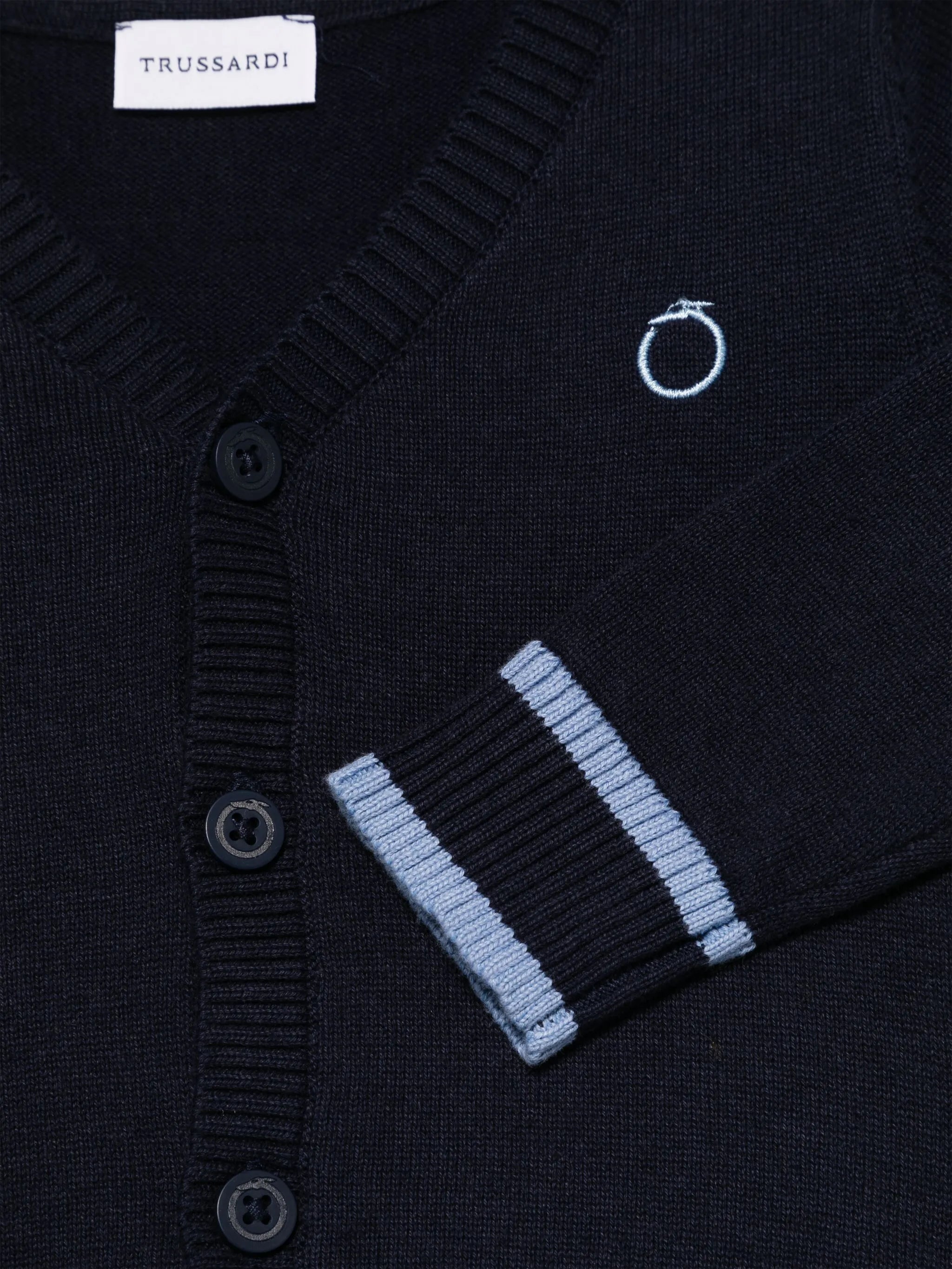 TRUSSARDI JUNIOR cardigan à logo brodé