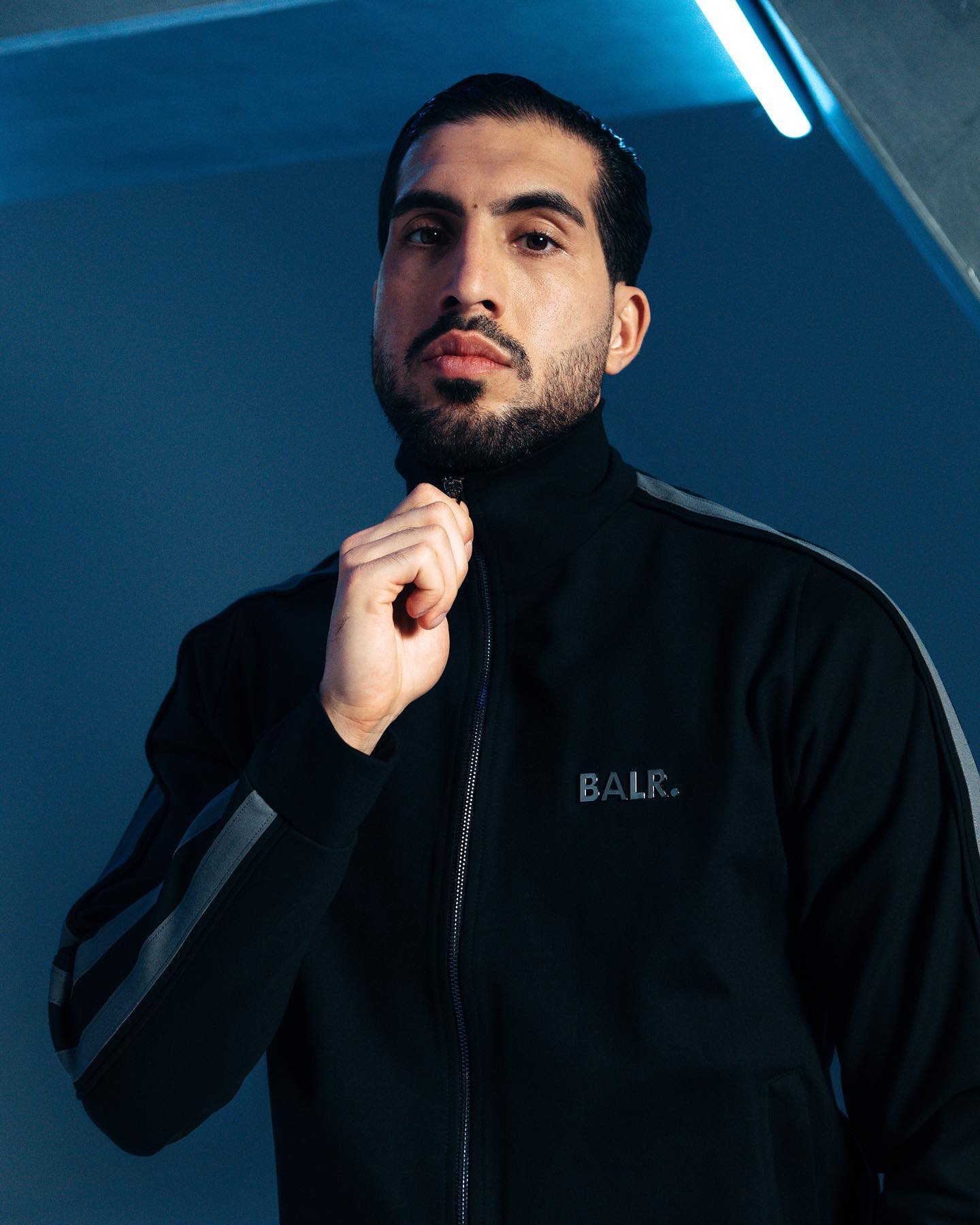 Louis Slim Crossing Tape Track Jacket Jet Black