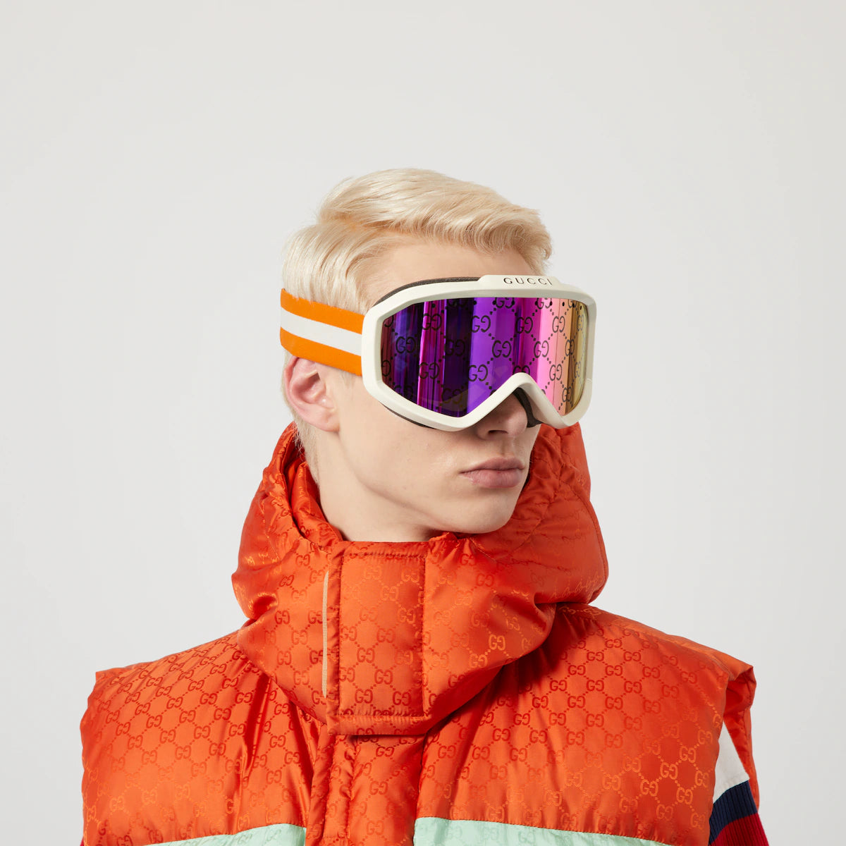 GG1210S-002 99 IVORY ORANGE PINK