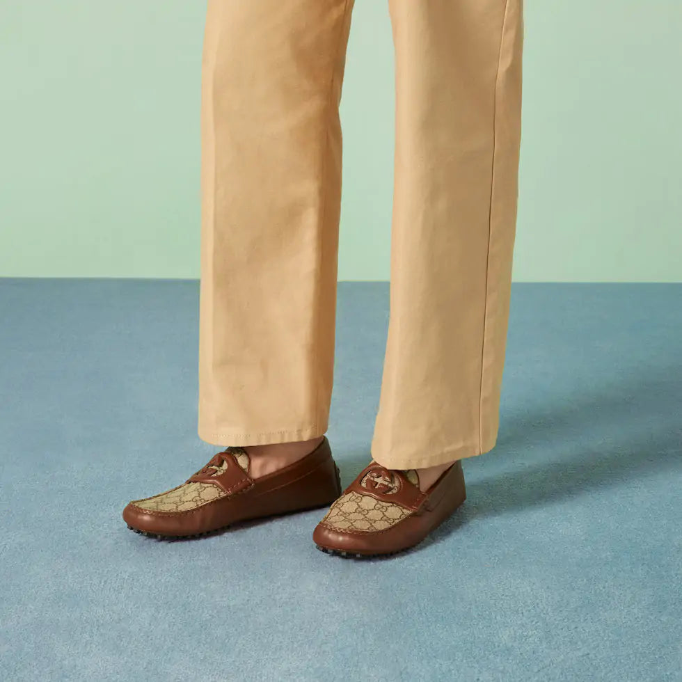 MOCASSINS GG POUR HOMME À DÉTAIL GG ENLACÉS