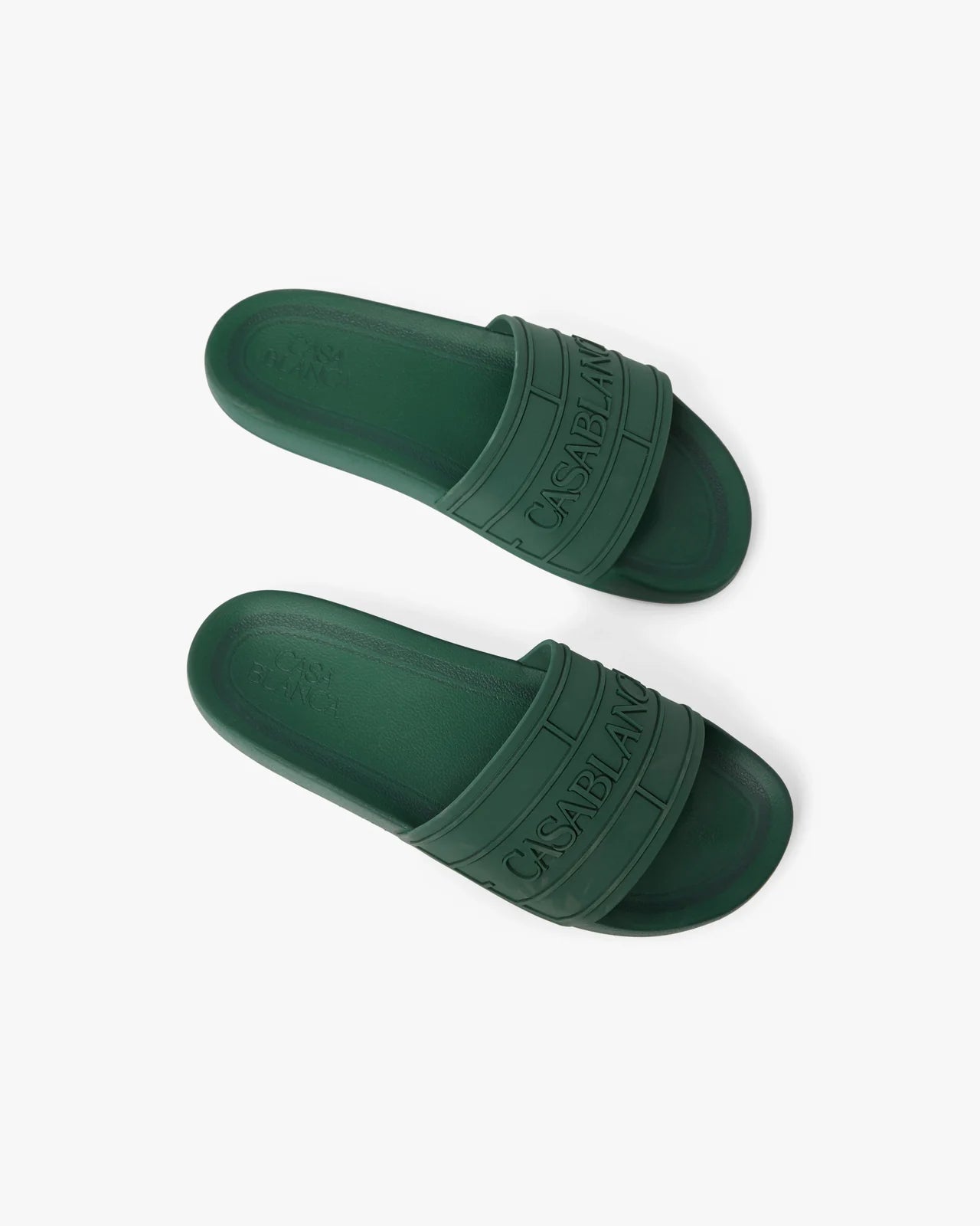 Claquettes Casablanca de piscine pour homme bleues à logo