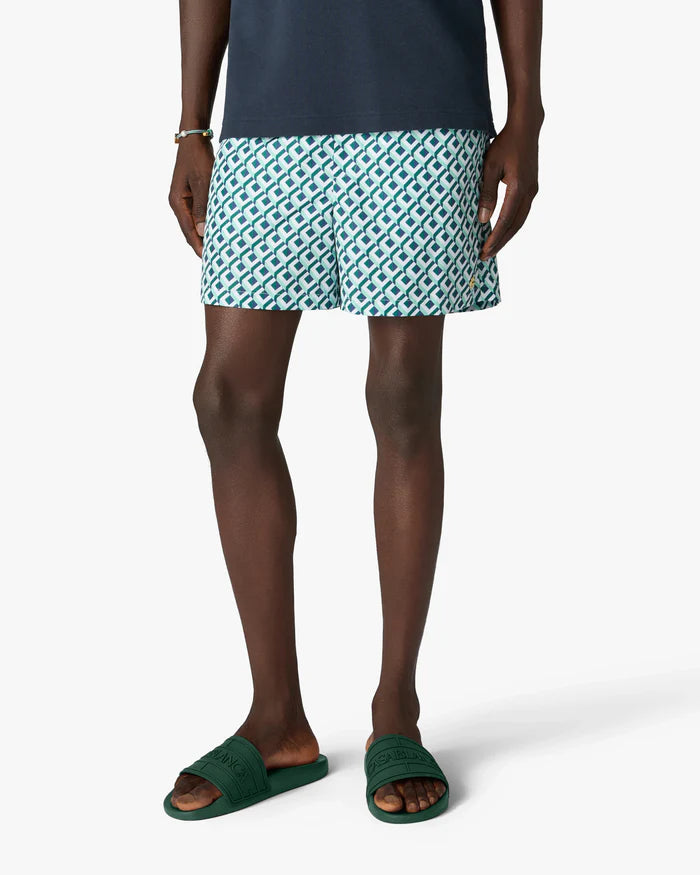 Claquettes Casablanca de piscine pour homme bleues à logo