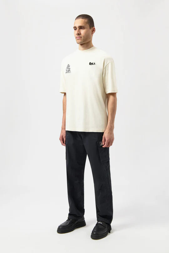 Game of the Gods Graffiti Box Fit T-Shirt Jet Black