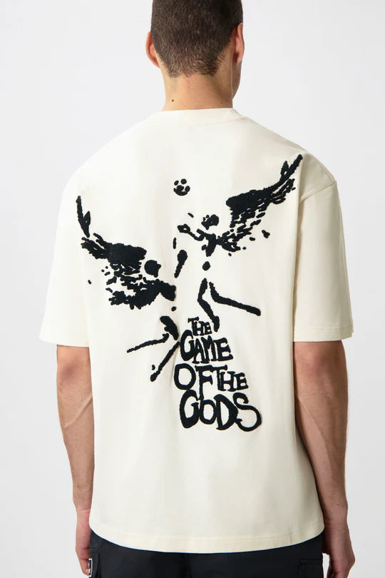 Game of the Gods Graffiti Box Fit T-Shirt Jet Black