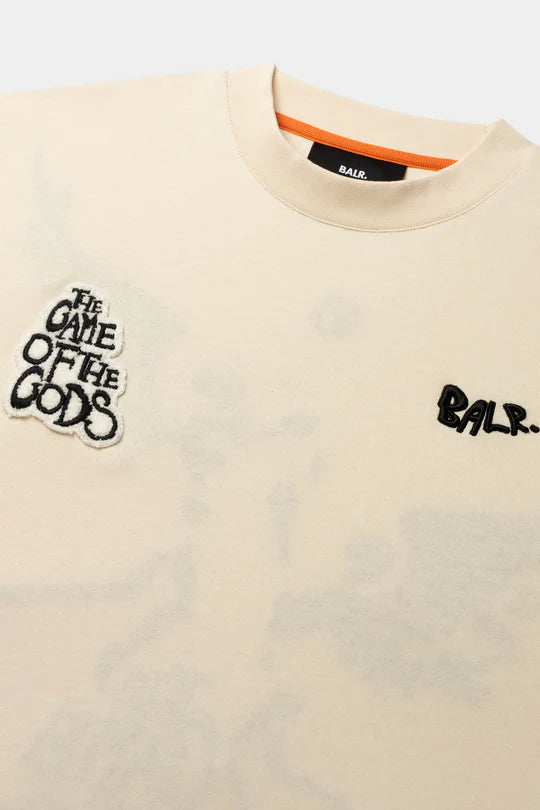 Game of the Gods Graffiti Box Fit T-Shirt Jet Black