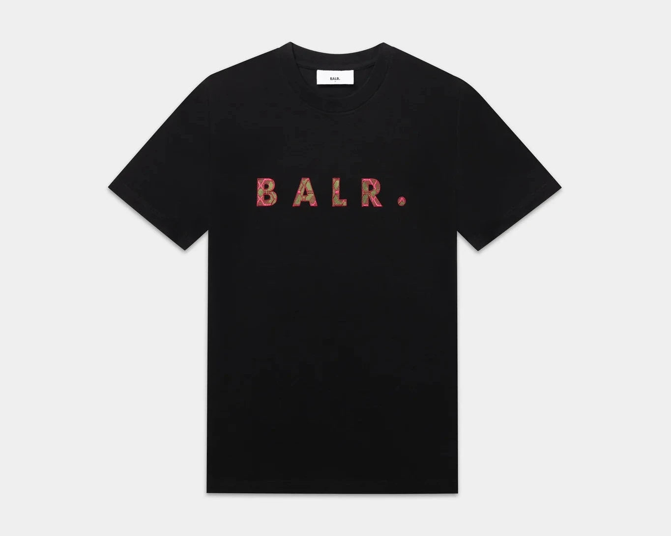 BALR. Monogram Embro Regular Fit T-Shirt Jet Black/Tibetian Red