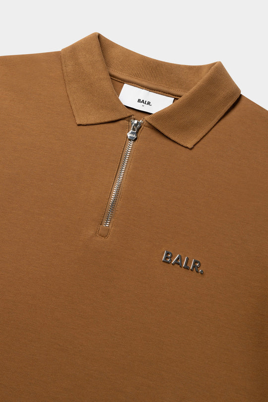 Q-Series Regular Fit Longsleeve Polo Toasted Coconut