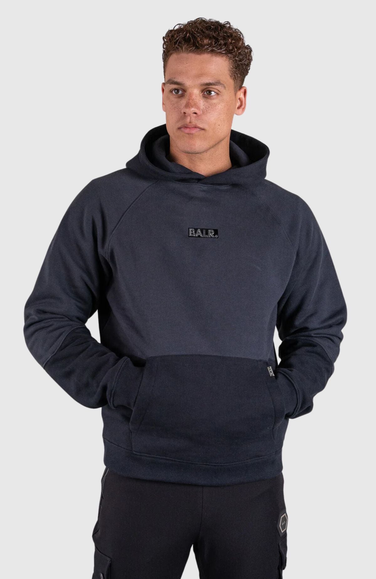 Carter Loose Double Arrow Hoodie Jet Black/Asphalt