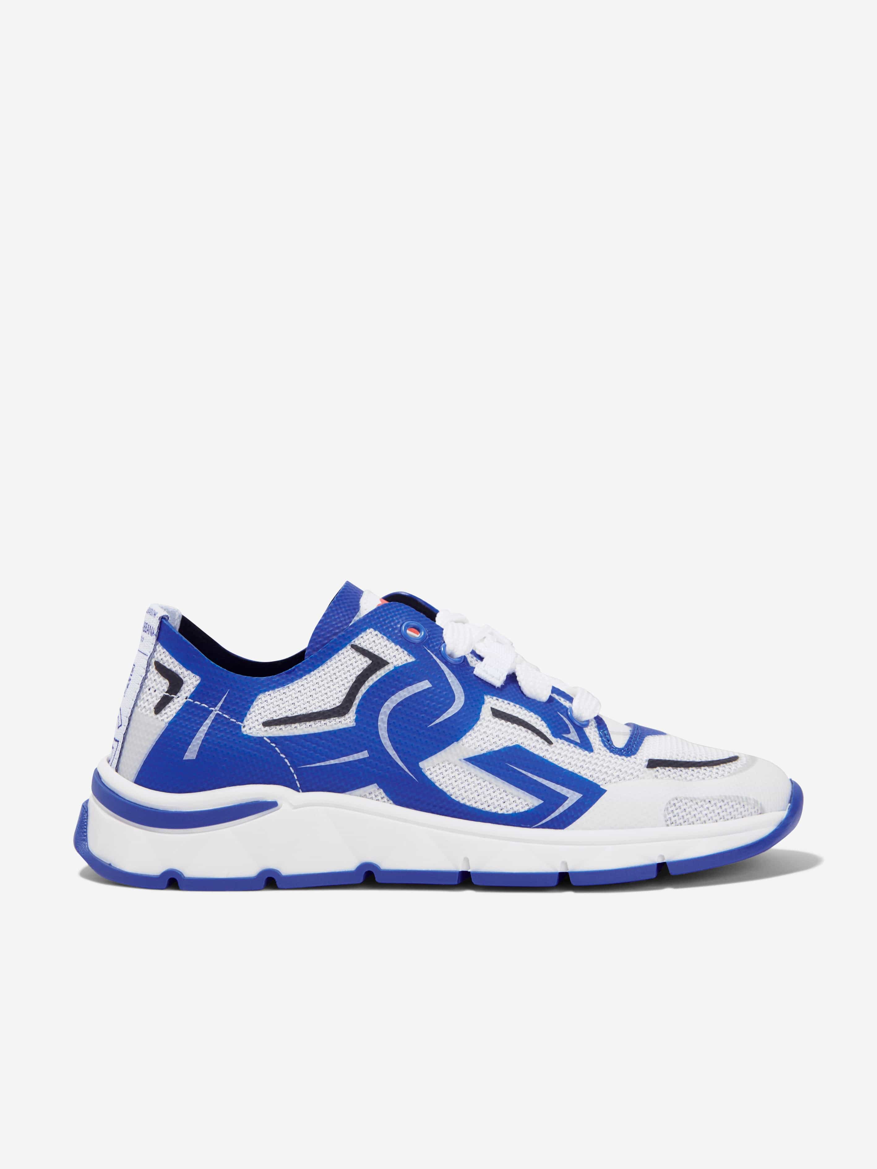 DOLCE GABBANA BOYS LOGO TRAINERS IN WHITE