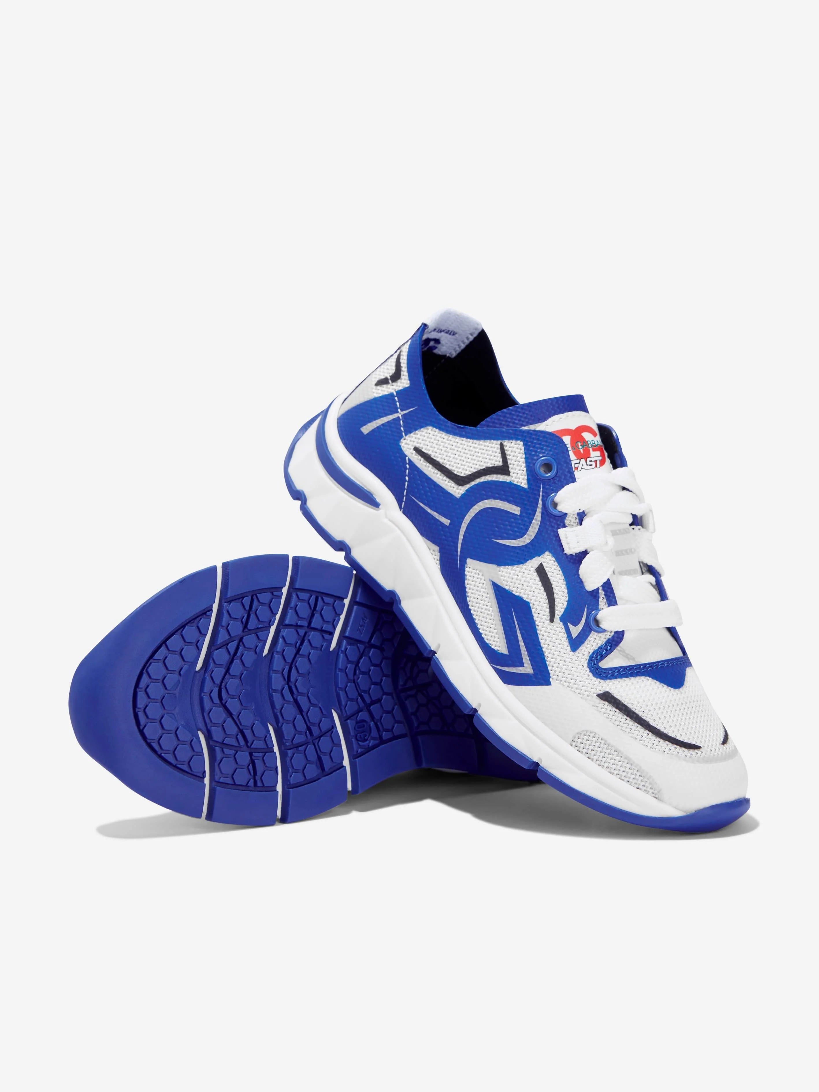 DOLCE GABBANA BOYS LOGO TRAINERS IN WHITE
