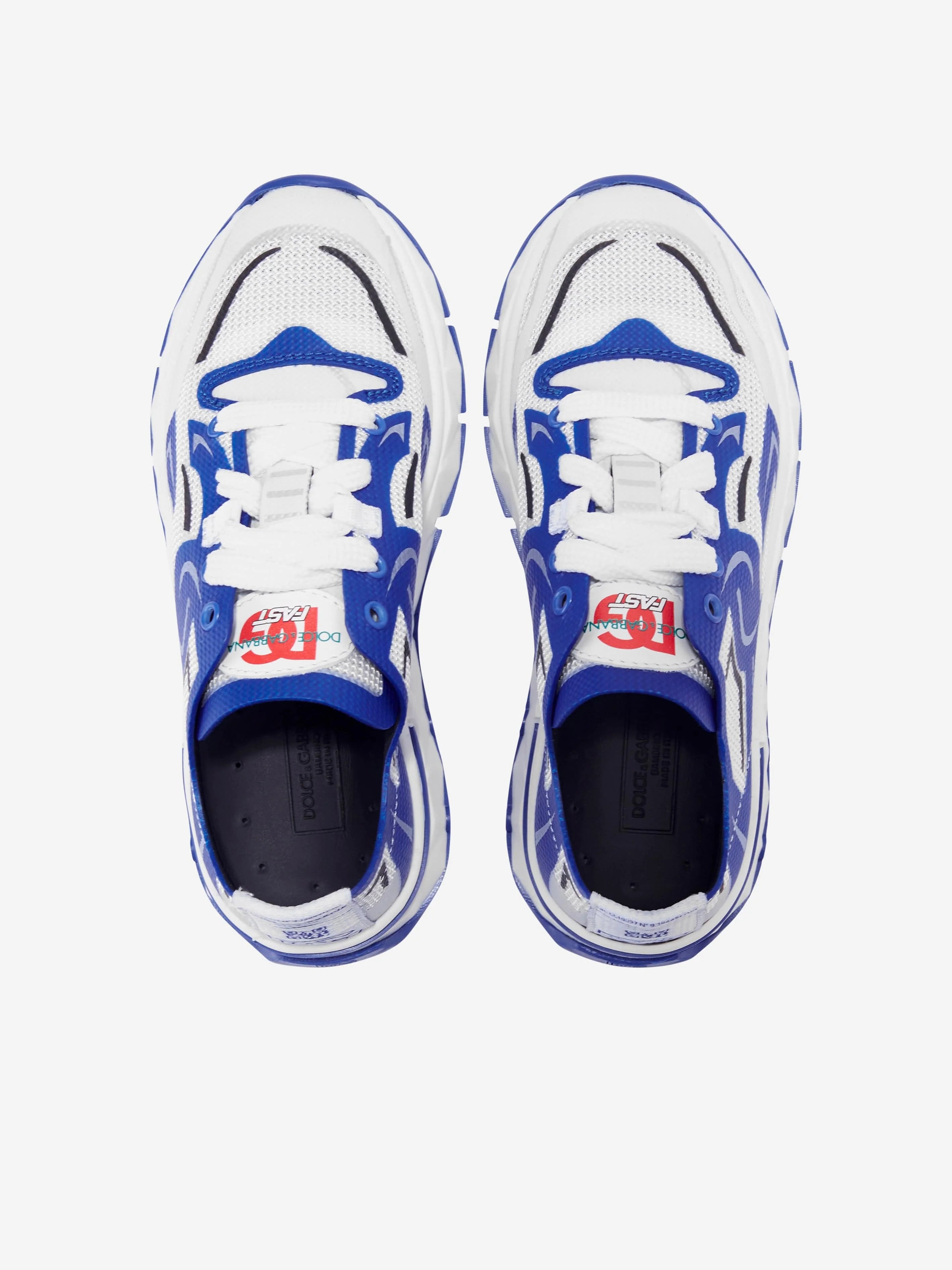 DOLCE GABBANA BOYS LOGO TRAINERS IN WHITE