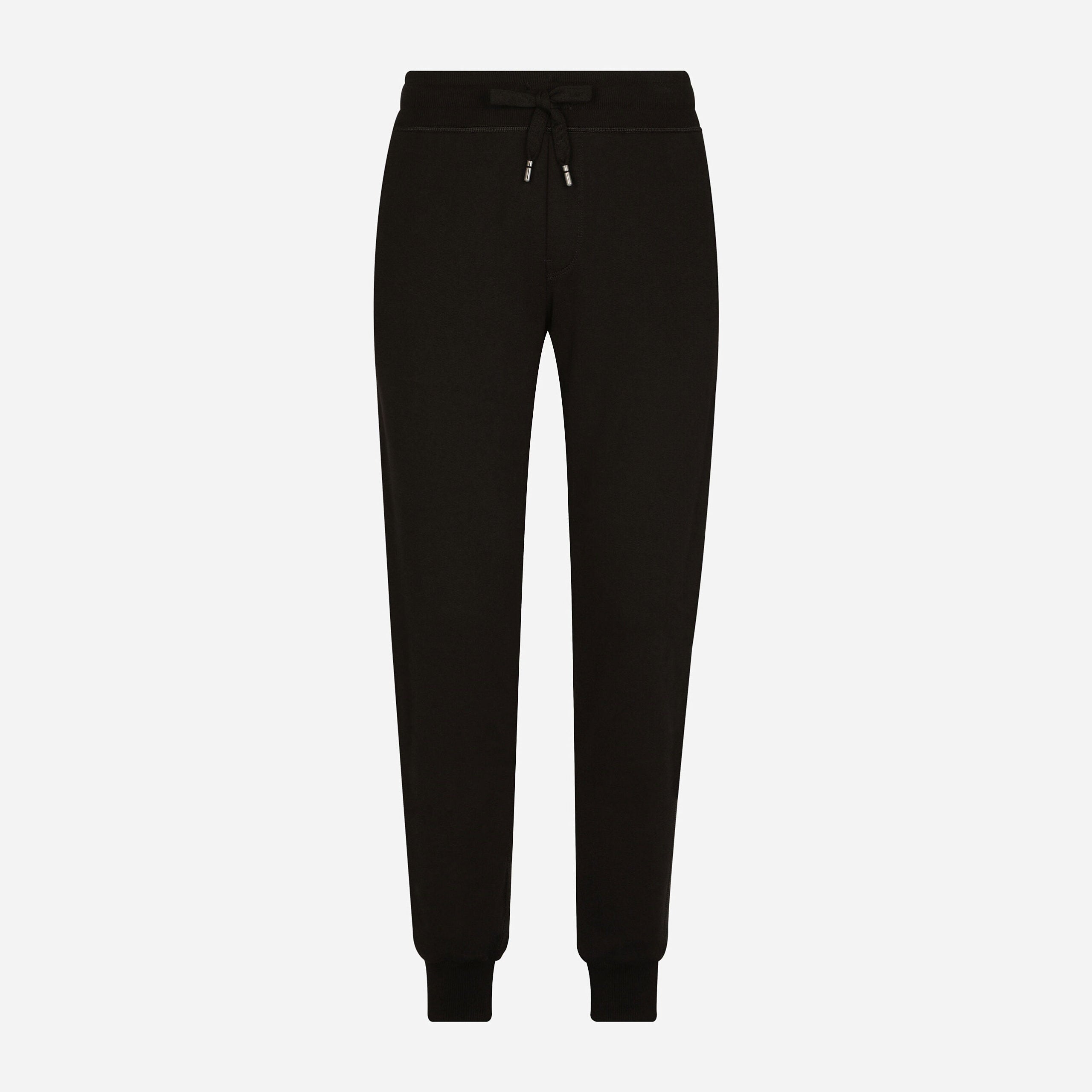 JERSEY JOGGING PANTS WITH LOGO PLAQUE