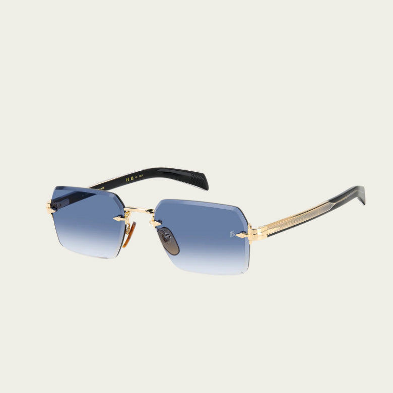 DB 7109/S - Gold Black_ - Dk Blue Shaded