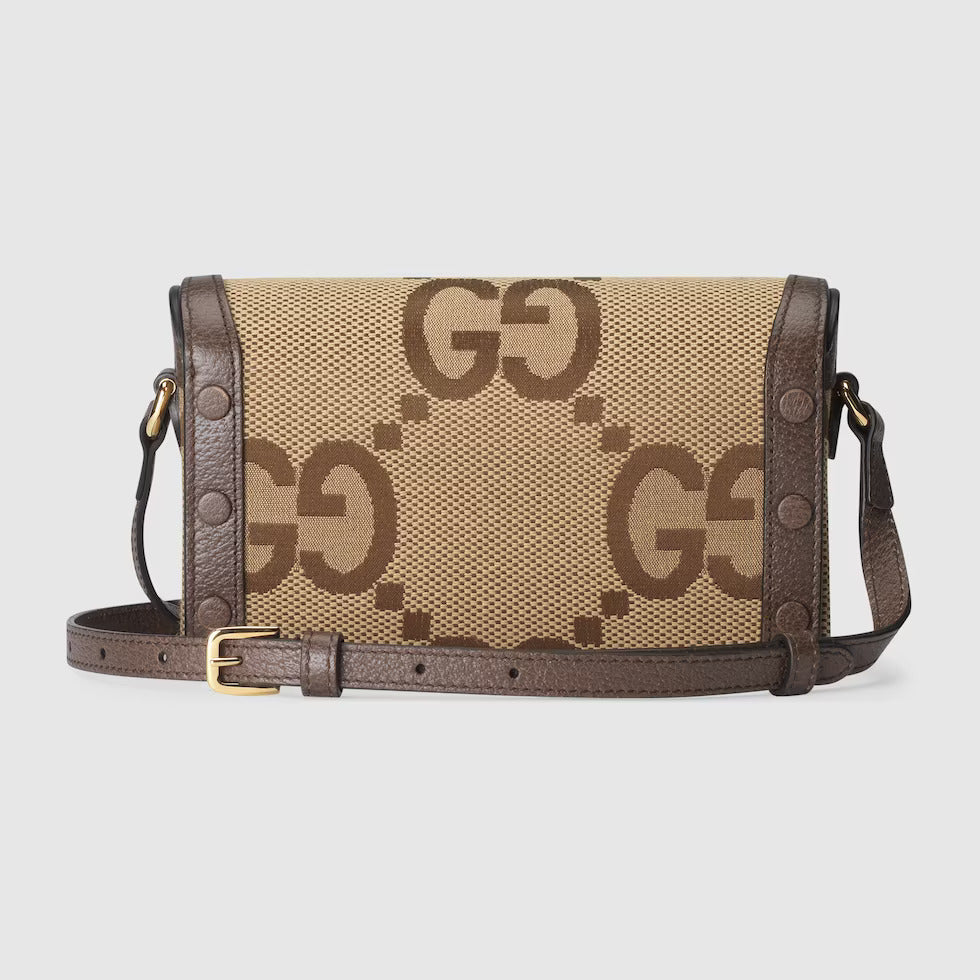 GUCCI HORSEBIT 1955 MINI BAG WITH GG JUMBO PATTERN