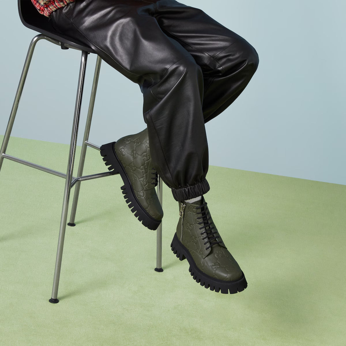 MEN’S GG LEATHER BOOTS