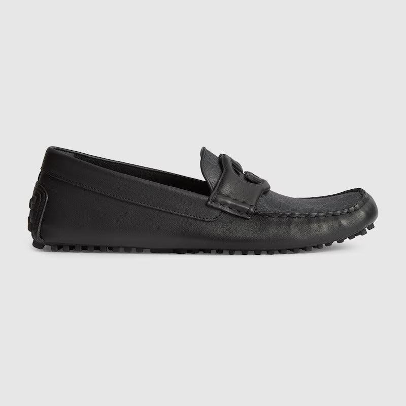 MEN’S GG MOCCASINS WITH ENLACED GG DETAIL