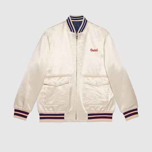 REVERSIBLE ZIP-UP JACKET IN NYLON CANVAS