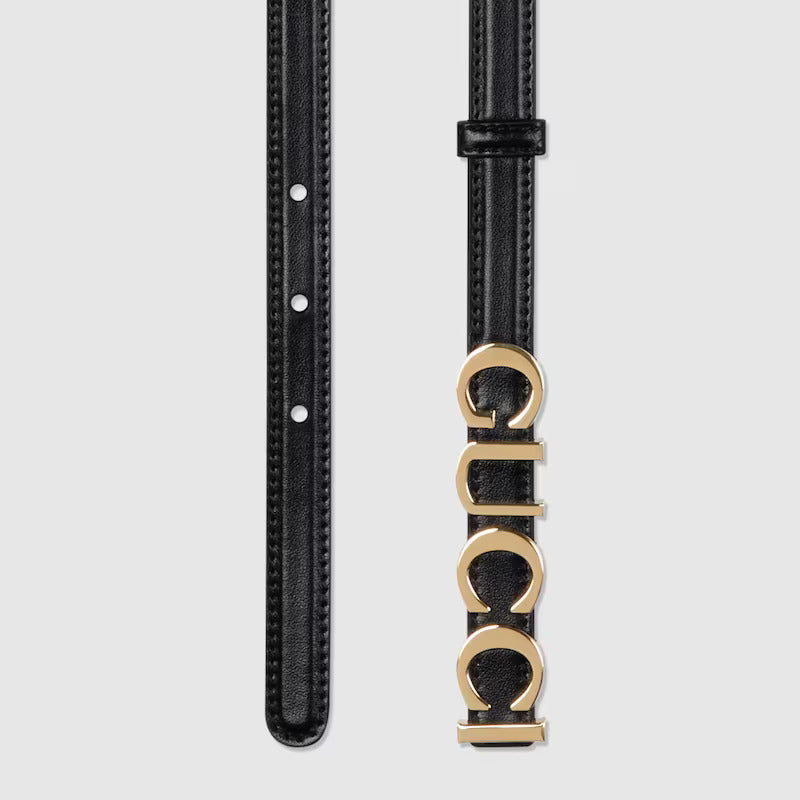 THIN BELT WITH GUCCI BUCKLE