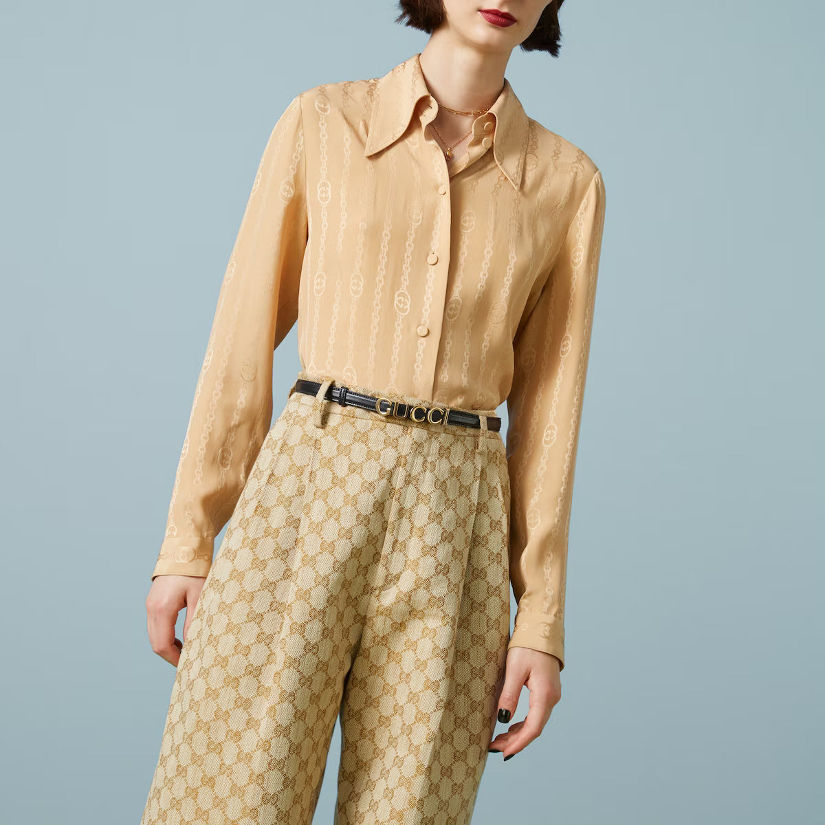 THIN BELT WITH GUCCI BUCKLE