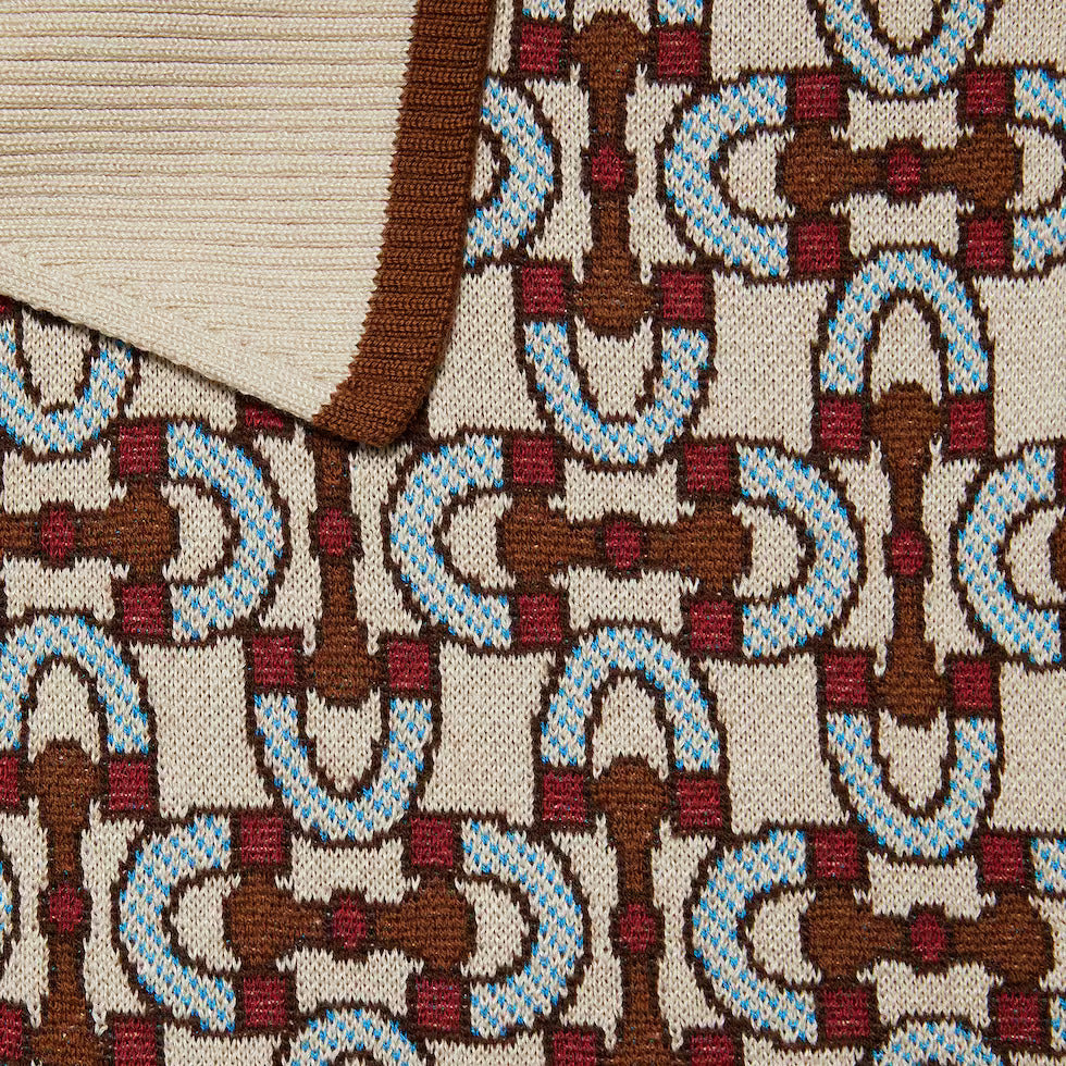 HORSEBIT COTTON JACQUARD POLO SHIRT