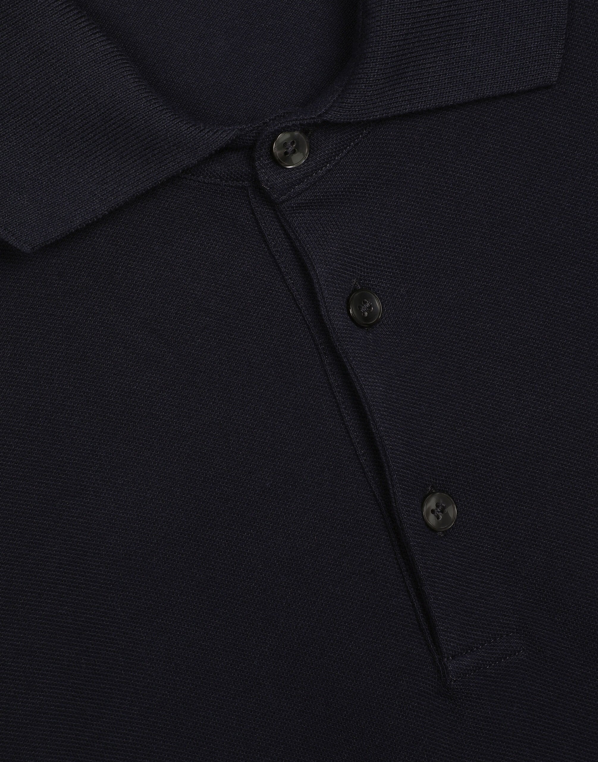 Polo en piqué de coton avec plaquette à logo