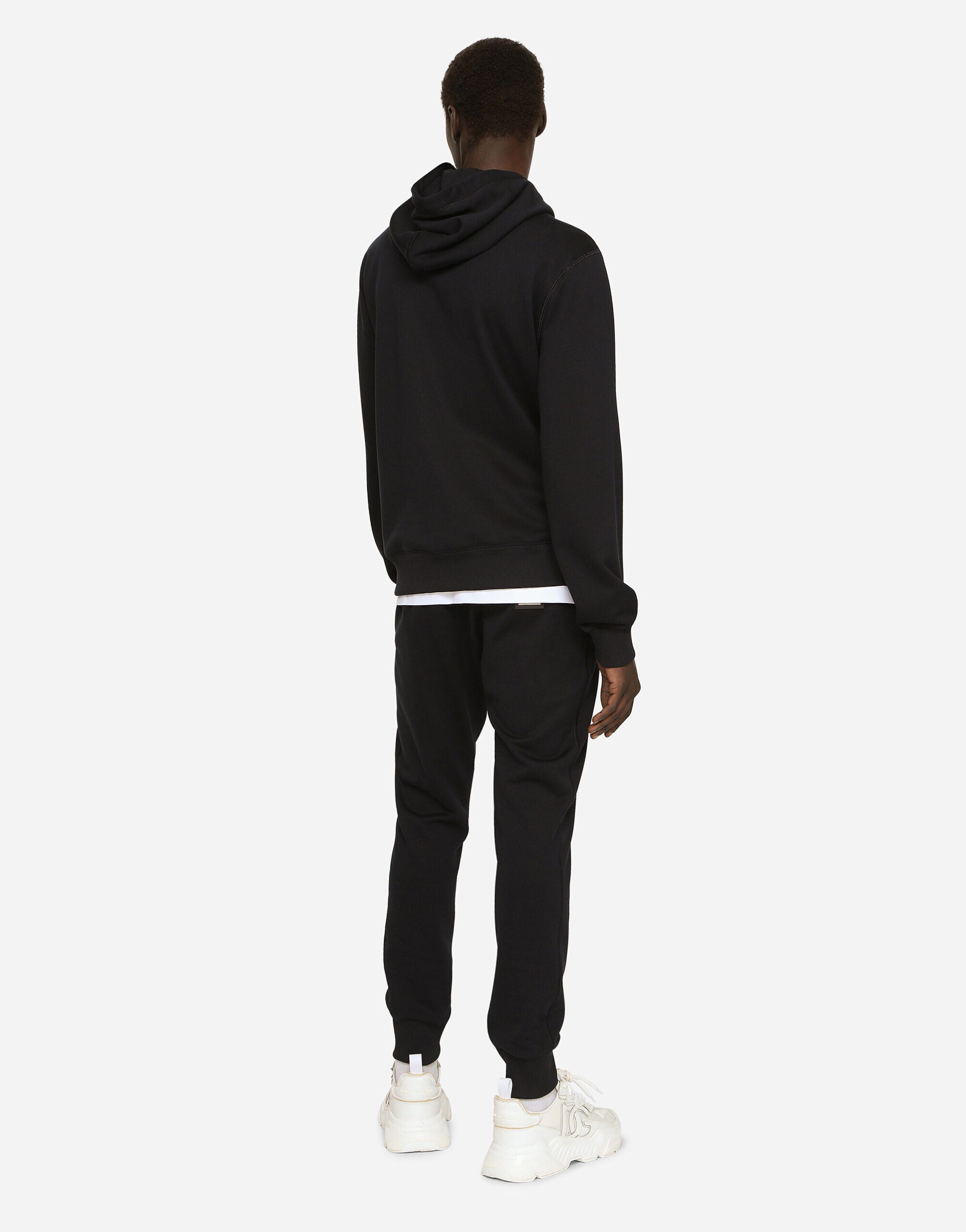 HOODED JERSEY ZIPPER SWEATSHIRT