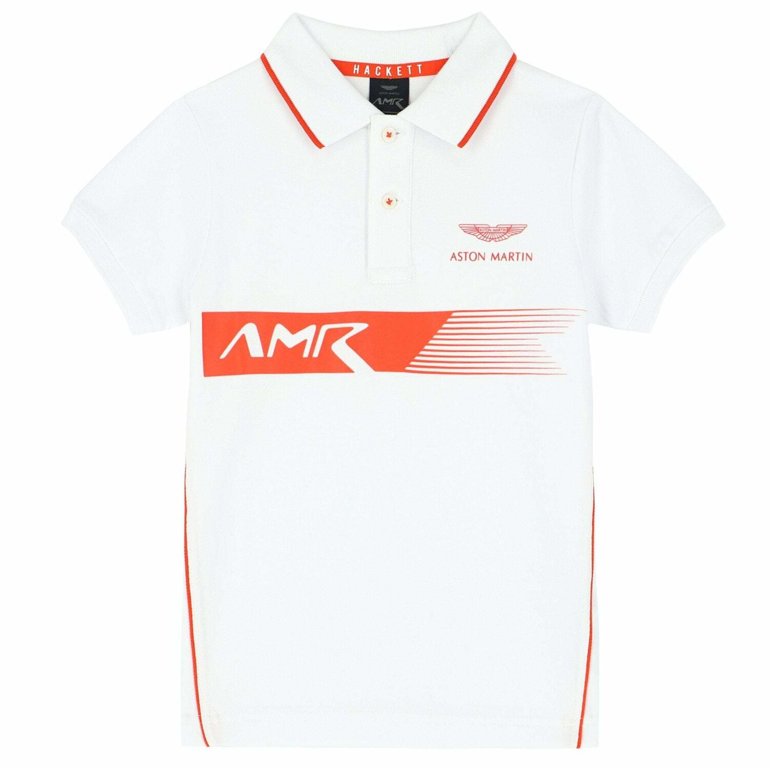 Boys White Aston Martin Polo Shirt