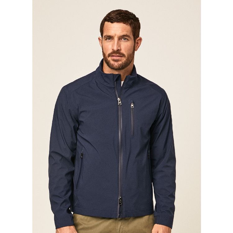 Hackett London Tech Softshell Jacket in Navy
