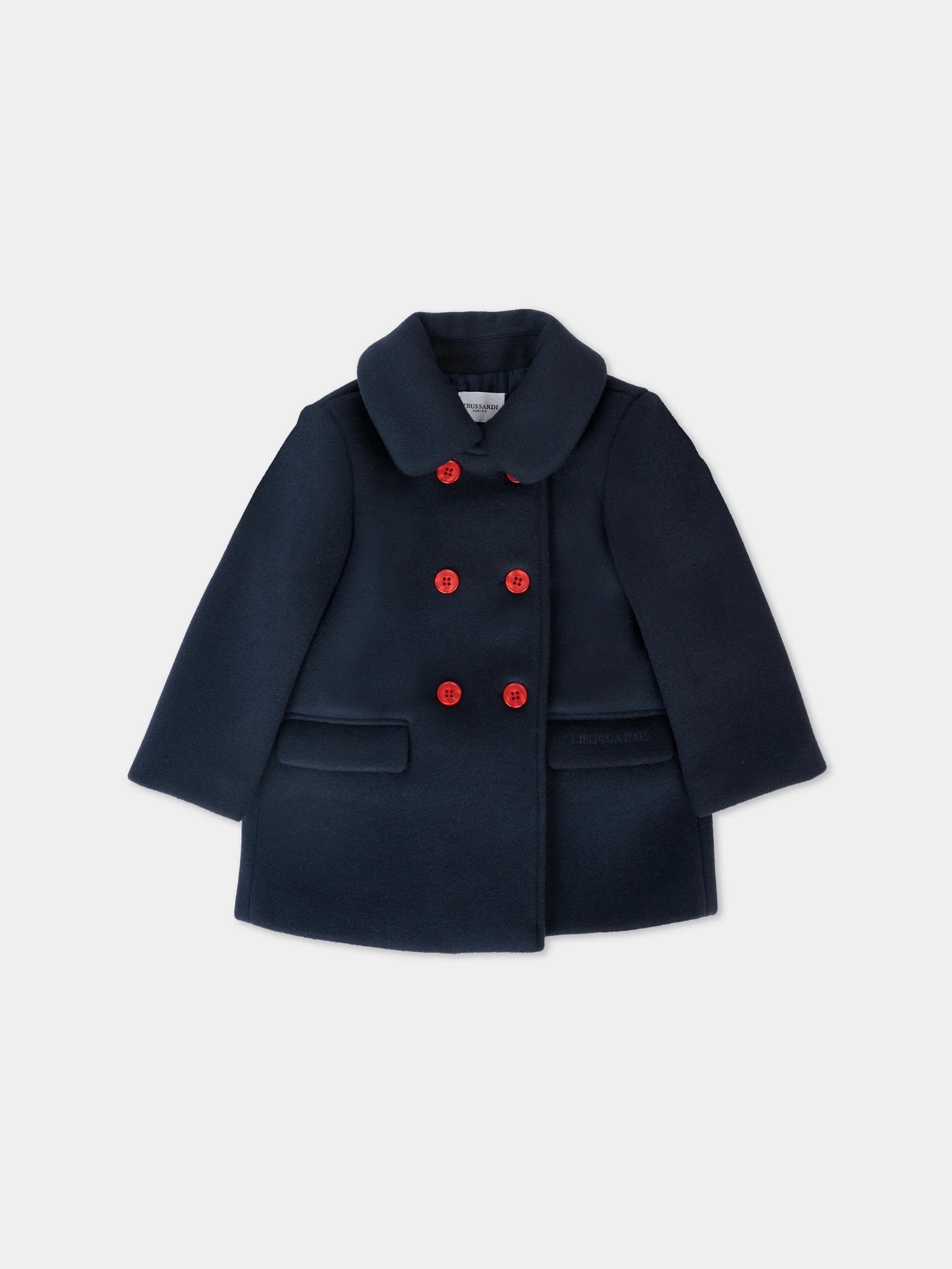 Manteau bleu pour bébé garçon avec logo