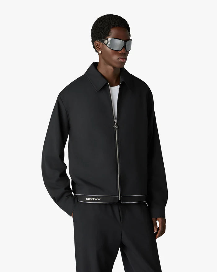 Veste casablanca de sport noire cintrée