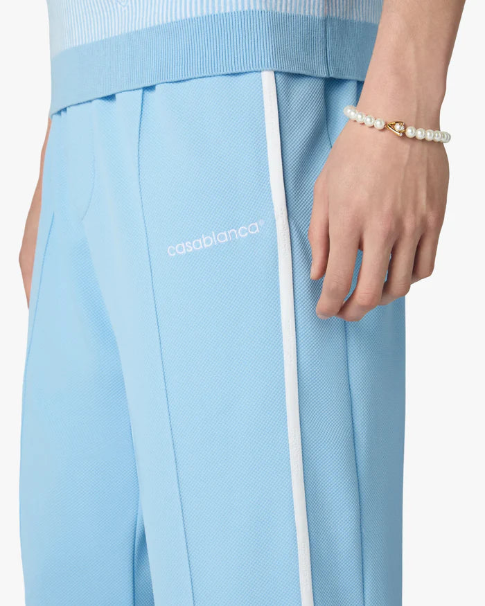 Pantalons Casablanca Paris Pantalon casablanca de survêtement en piqué bleu clair