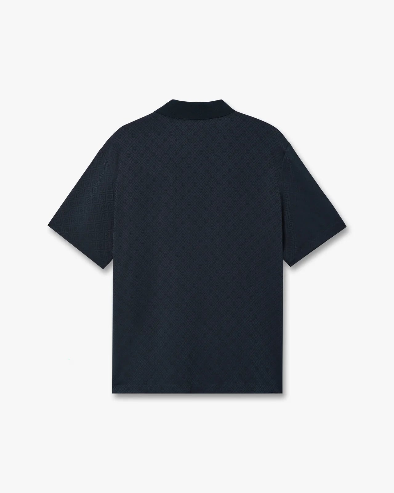 Polo à manches courtes et col en maille bleu marine