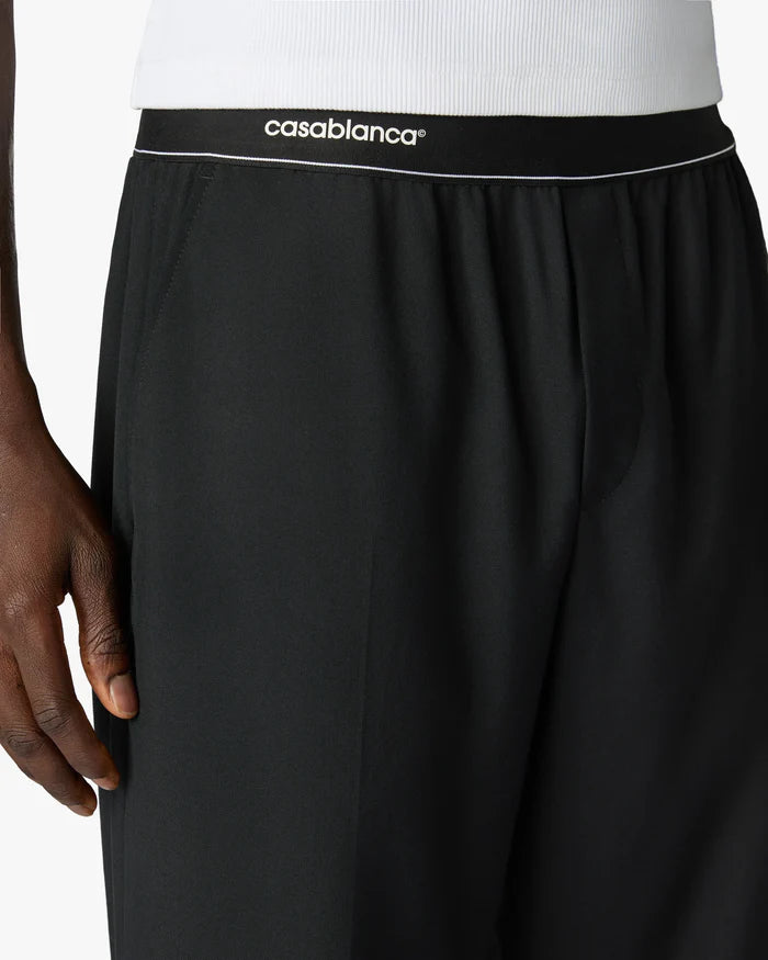 Pantalon Casablanca de sport en laine noire