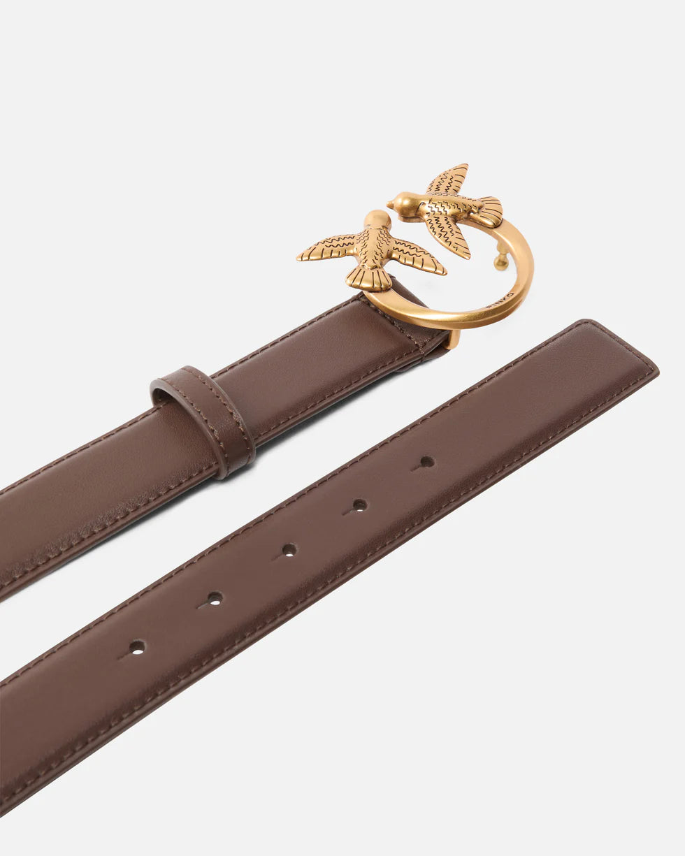 Ceinture Love Birds en cuir 3cm