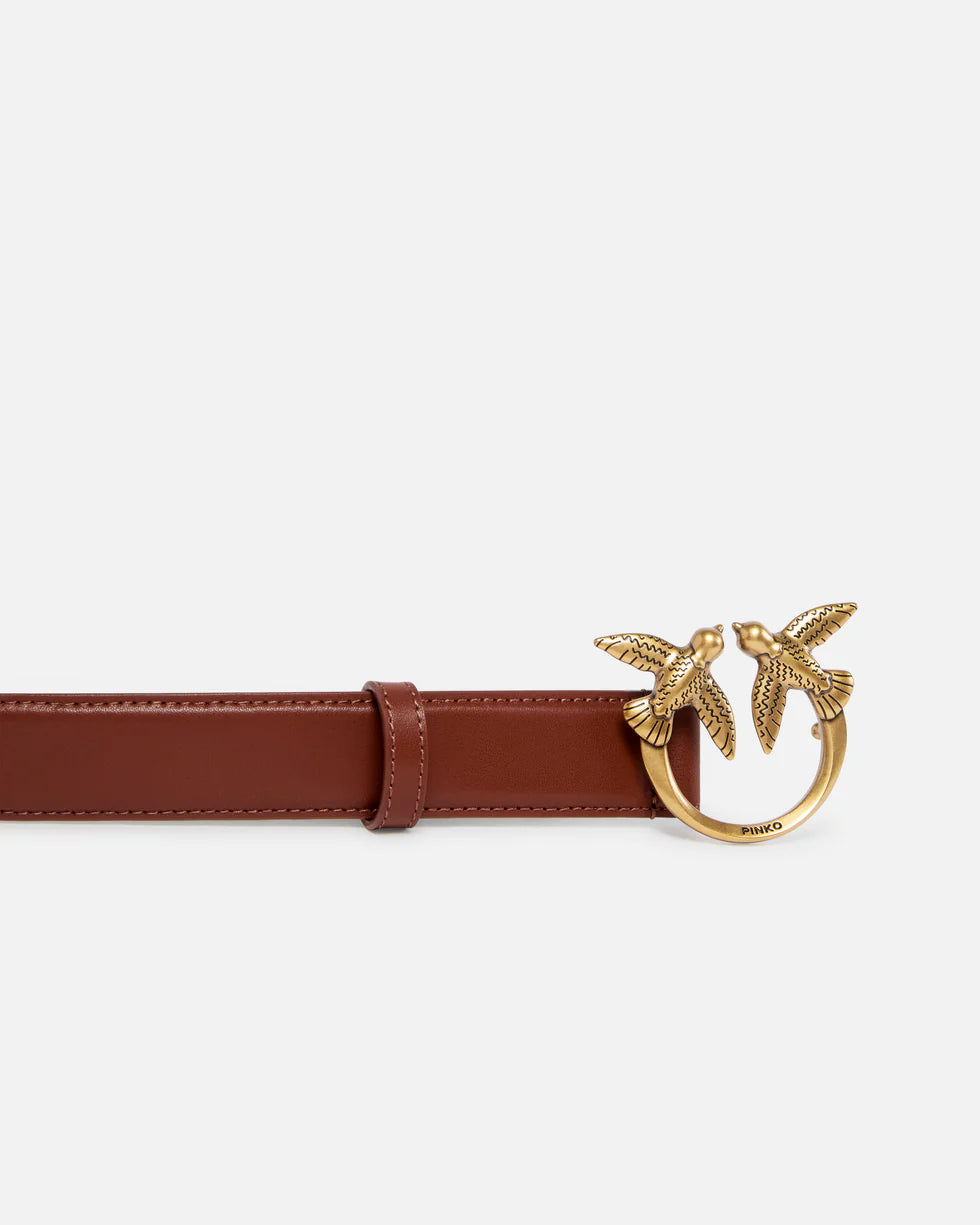Ceinture Love Birds en cuir 3cm