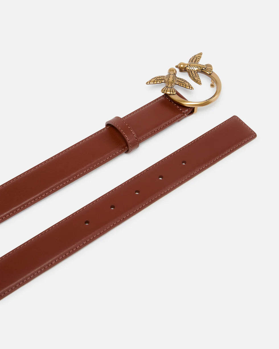 Ceinture Love Birds en cuir 3cm