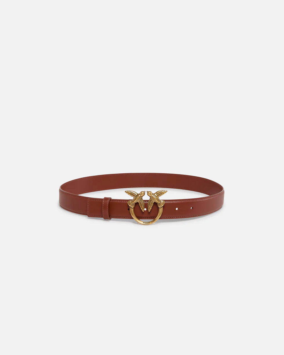 Ceinture Love Birds en cuir 3cm