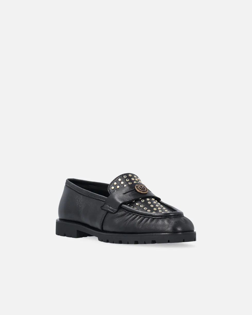 Mocassins PINKO cloutés avec plaquette à logo Love Birds