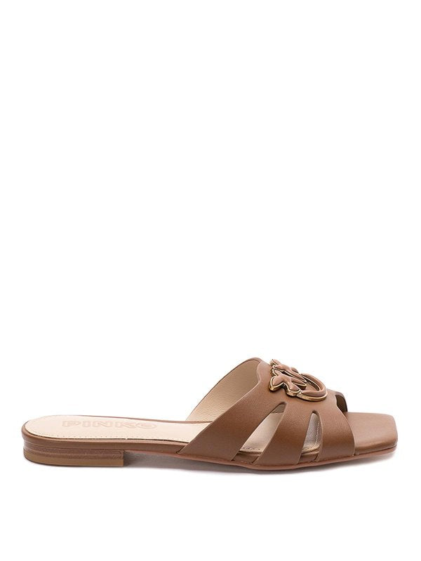 Mules PINKO en cuir à logo Love Birds