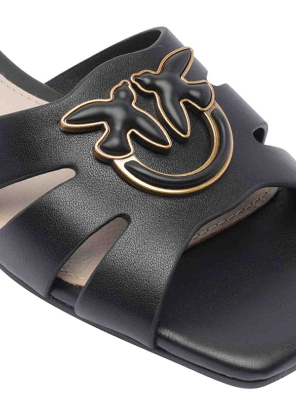 Mules PINKO en cuir à logo Love Birds