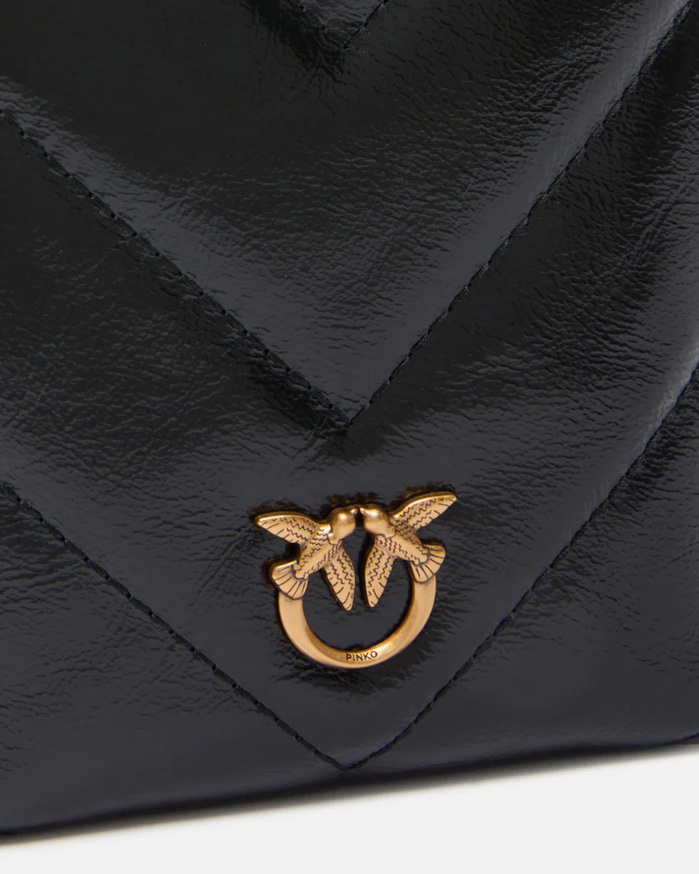 Pochette à bandoulière pour smartphone en cuir à chevrons