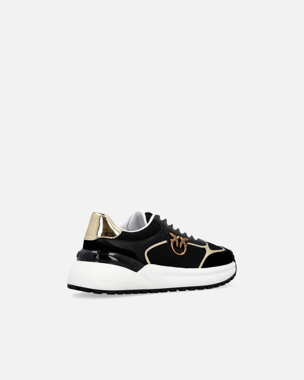Sneakers à logo avec détails effet miroir