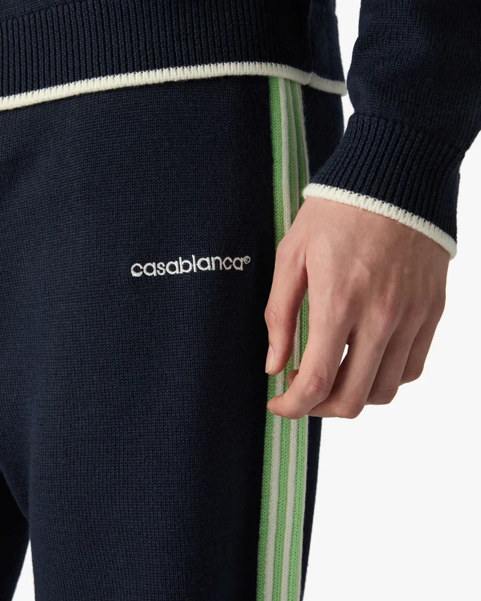 Pantalon Casablanca de survêtement bleu marine en mérinos