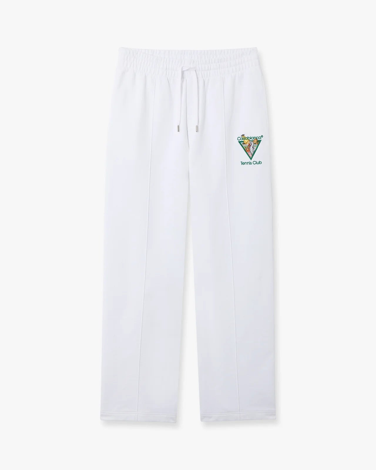Pantalon CASABLANCA de survêtement blanc brodé Tennis Club Icon Pyramid Abduction