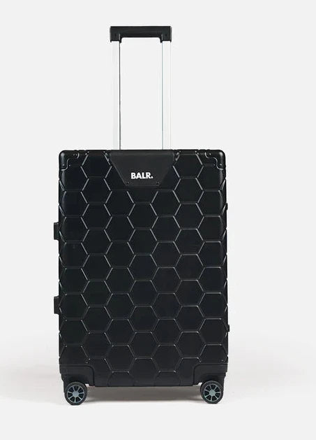 Romeo Embossed Hexagon Suitcase M Jet Black