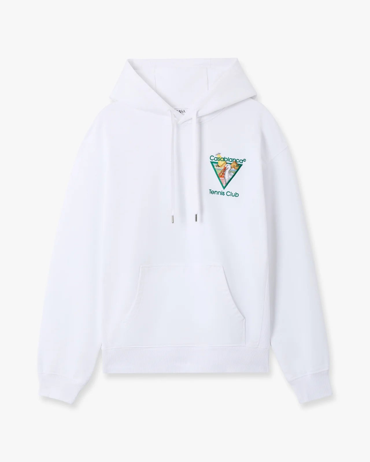Sweat à capuche CASABLANCA blanc brodé Tennis Club Icon Pyramid Abduction